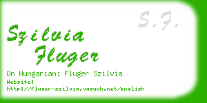 szilvia fluger business card